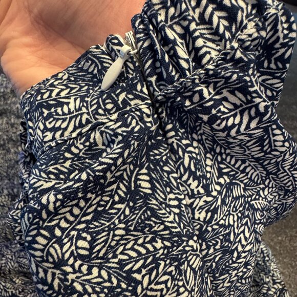 Lulus Navy Blue Print Wrap Maxi Skirt, Small - Picture 5 of 8